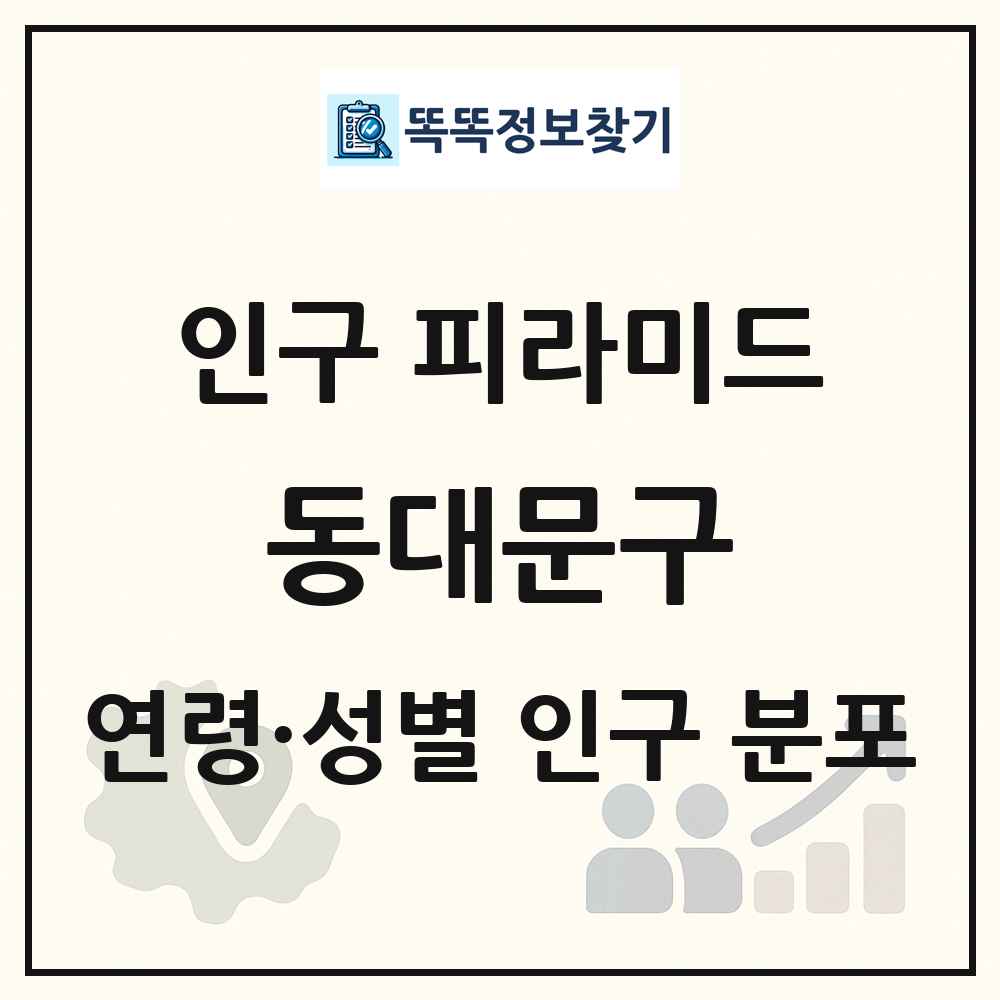 동대문구 인구 피라미드 링크 그림